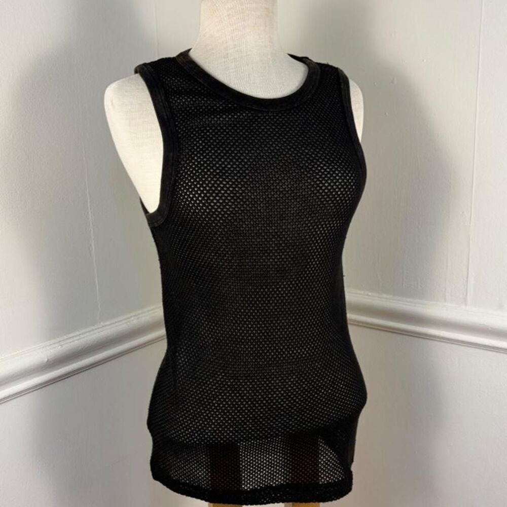 NWT grunge dark washed zara mesh knit tank